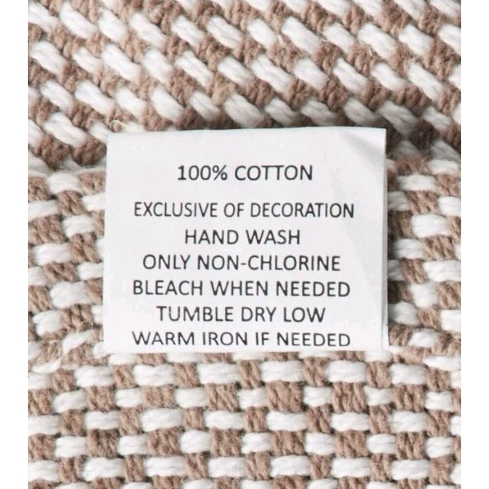Mudpie Initial H Throw Blanket Woven Fringe 70"X50" Herringbone Monogram - Picture 9 of 11